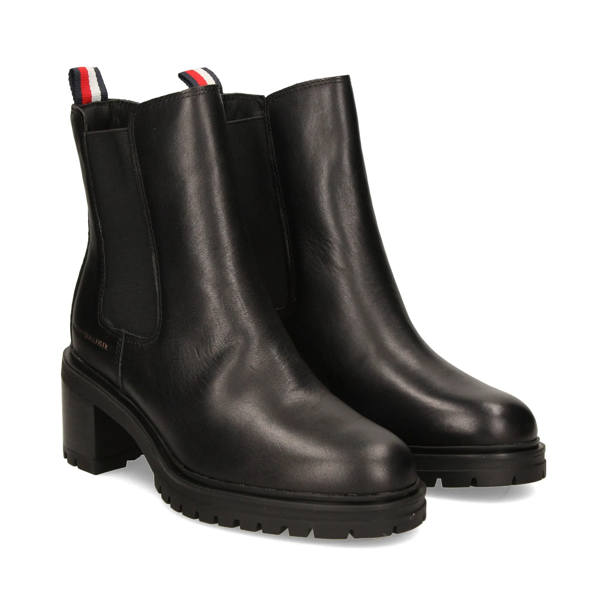 TOMMY HILFIGER Botines con tacón de Mujer BDS BLACK