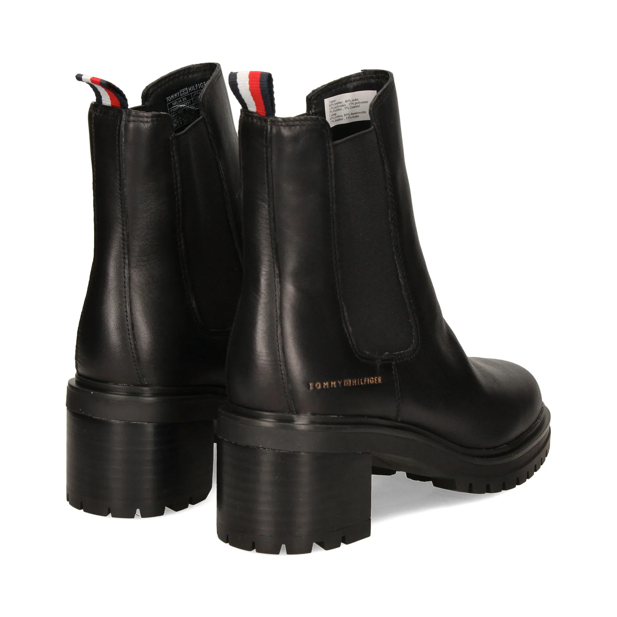 TOMMY HILFIGER Botines con tacón de Mujer BDS BLACK