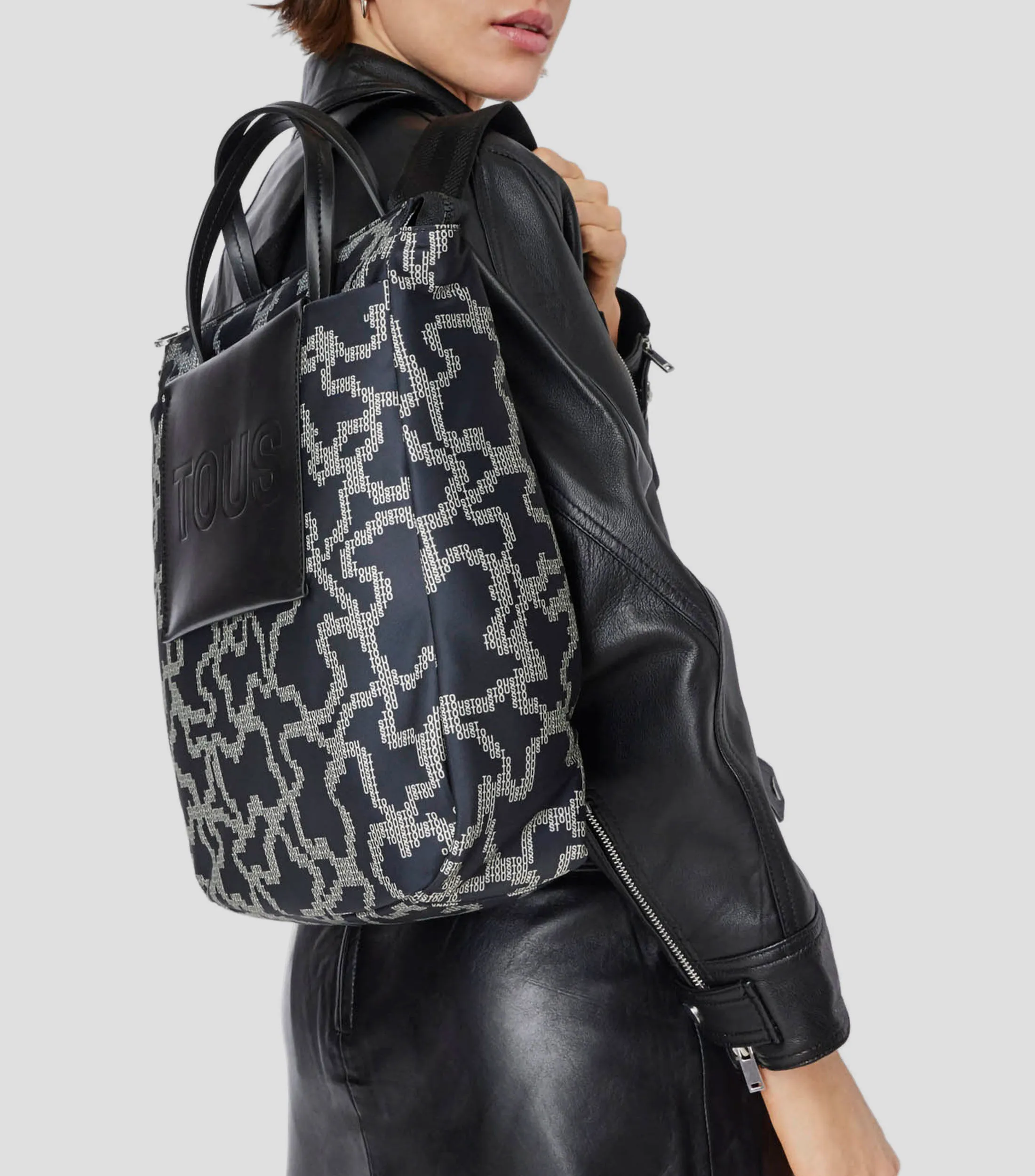 Tous Bolso backpack negro Kaos Pix Soft con ositos Mujer