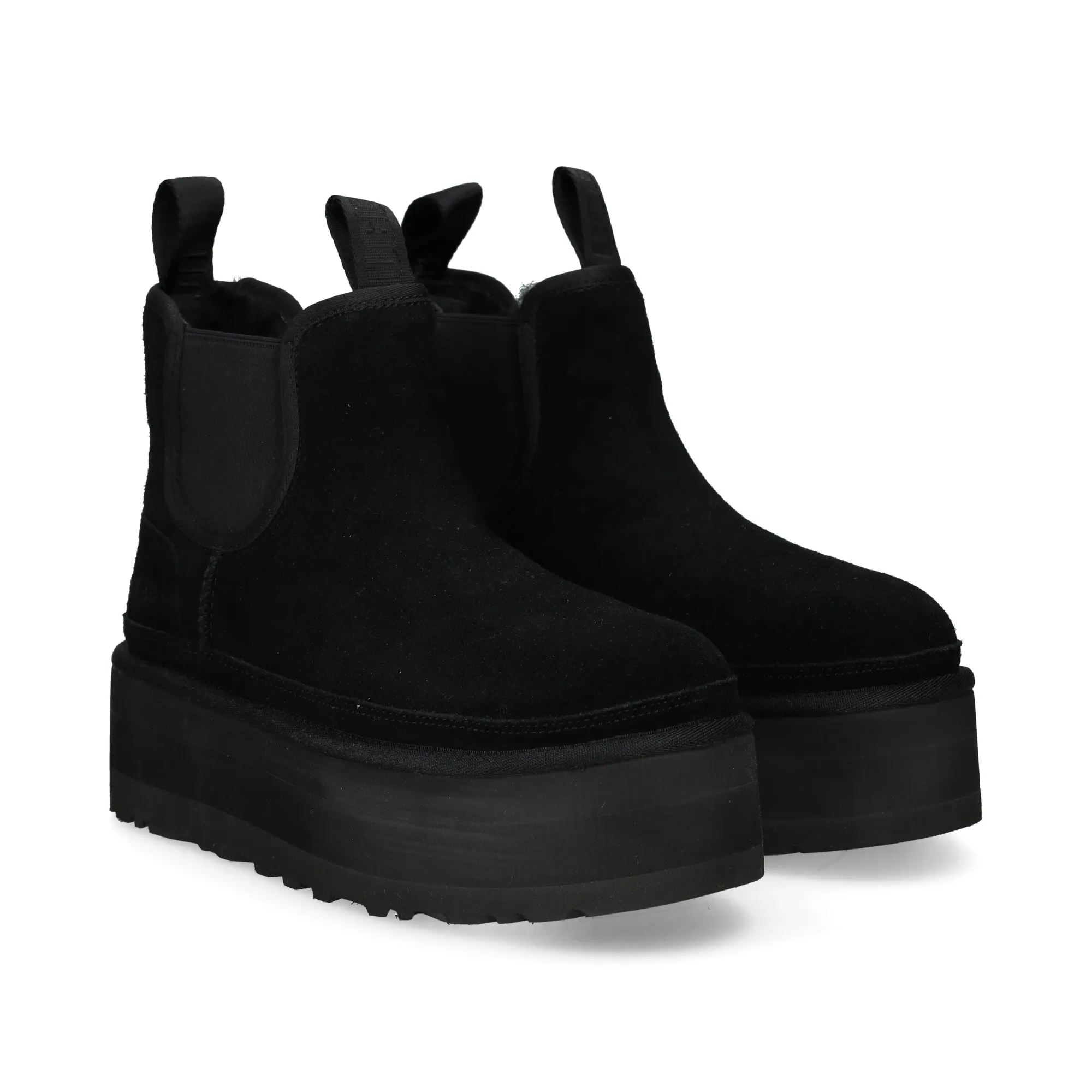 UGG Botines con tacón de Mujer NEGRO
