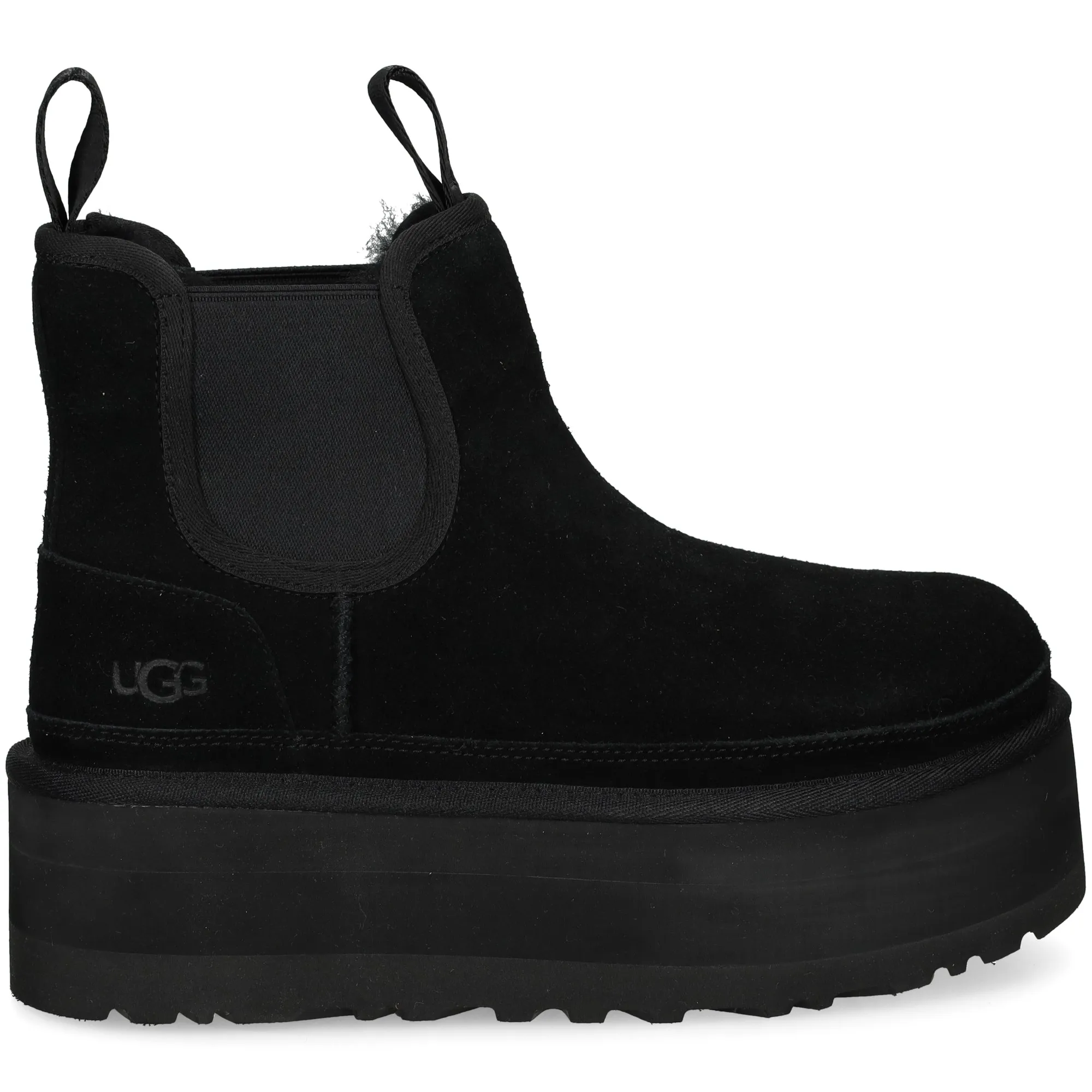 UGG Botines con tacón de Mujer NEGRO