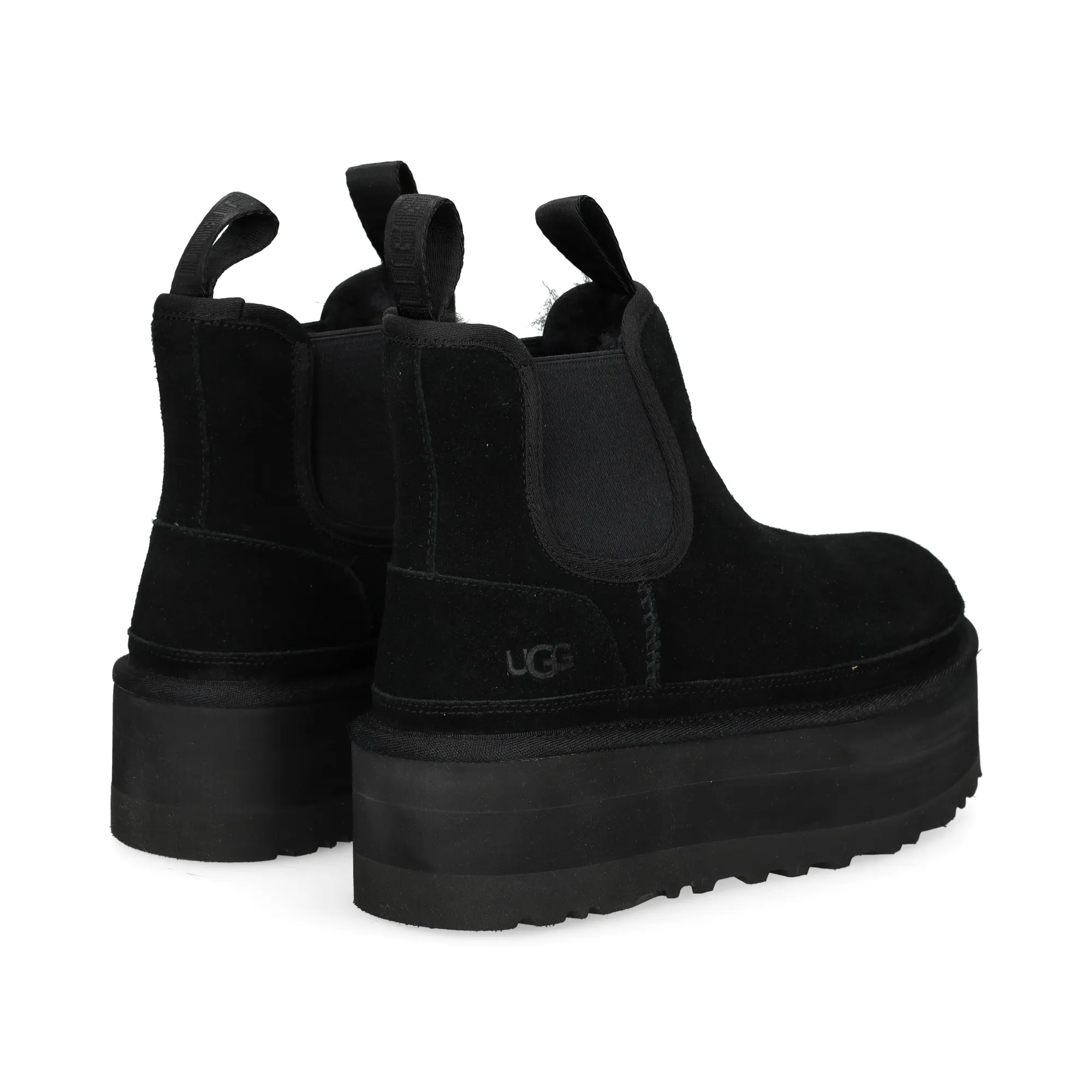 UGG Botines con tacón de Mujer NEGRO