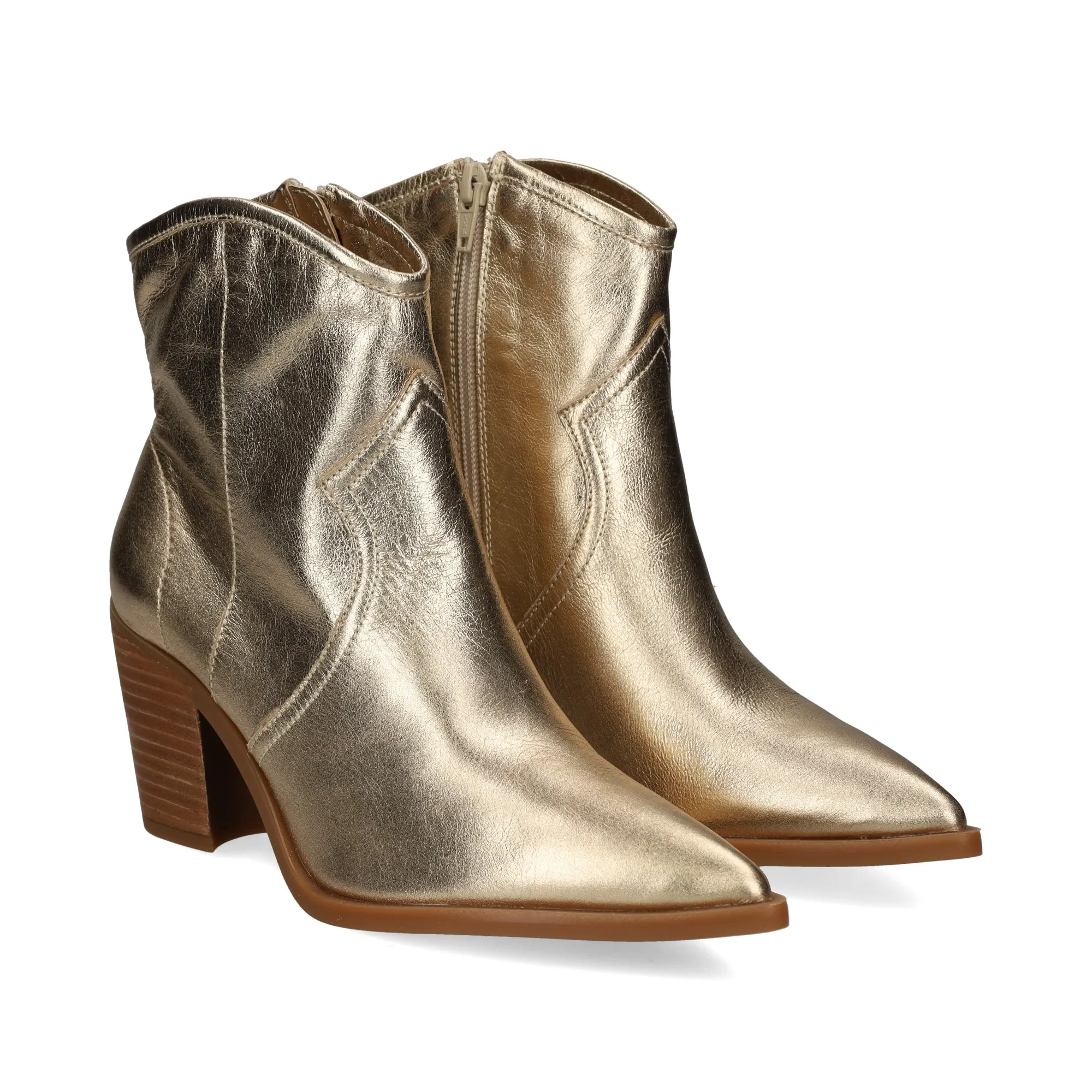 UNISA Botines con tacón de Mujer PLATINO