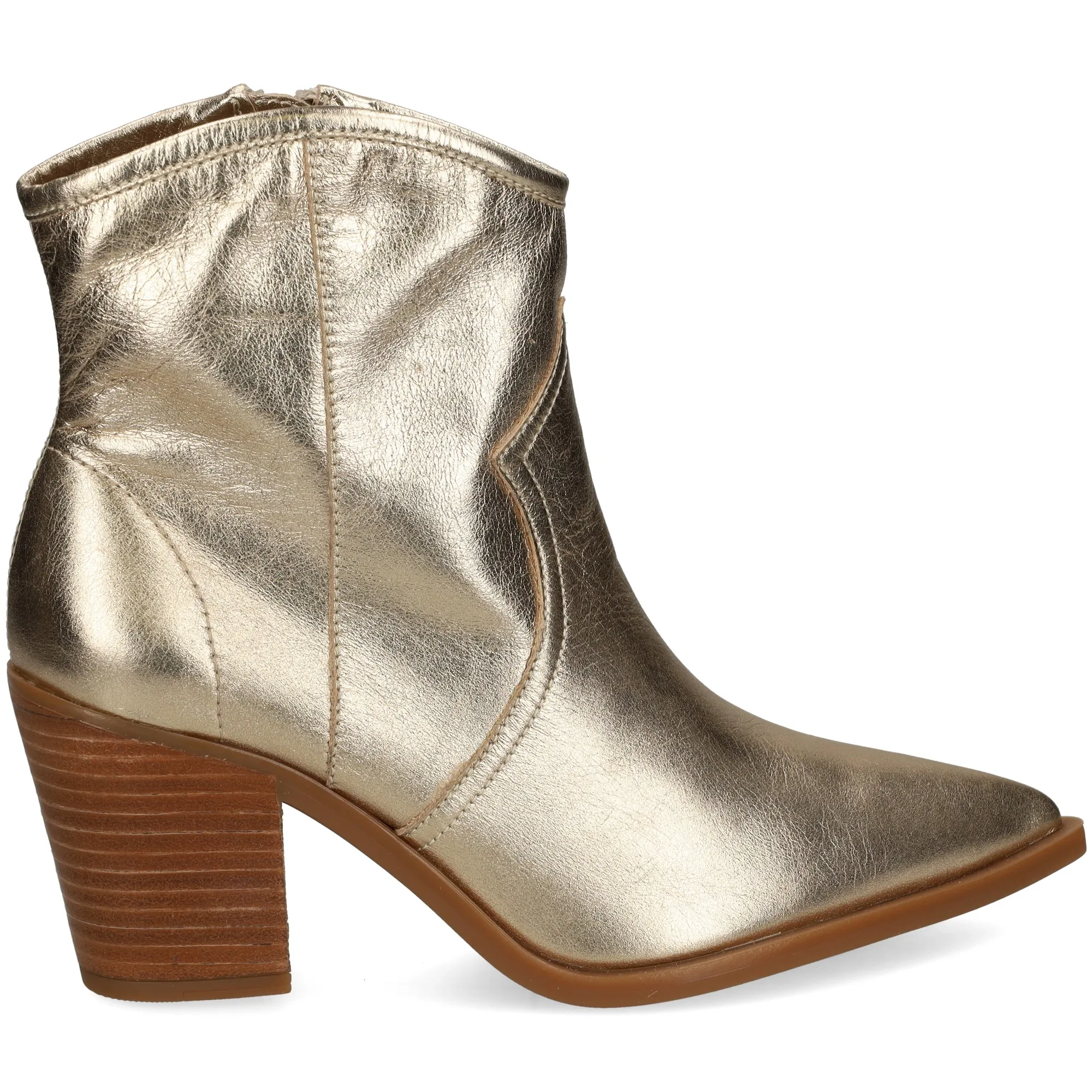 UNISA Botines con tacón de Mujer PLATINO