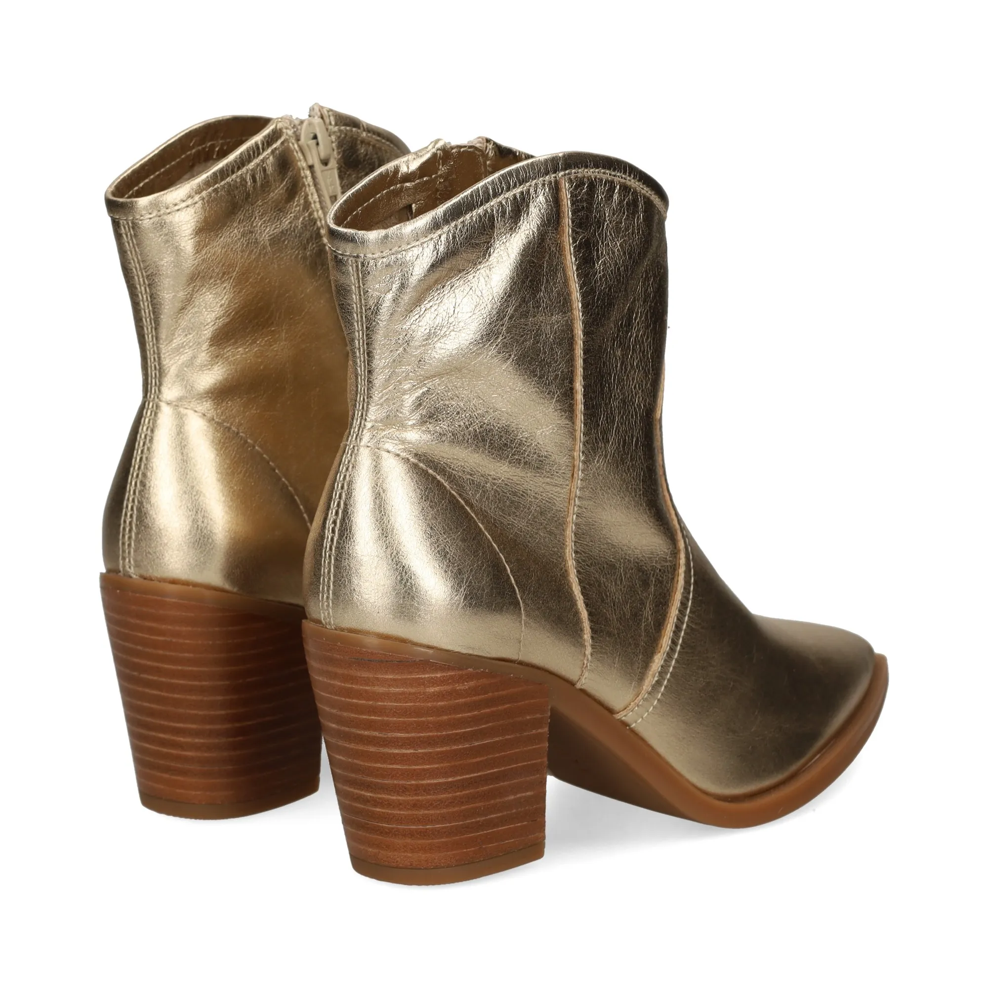 UNISA Botines con tacón de Mujer PLATINO