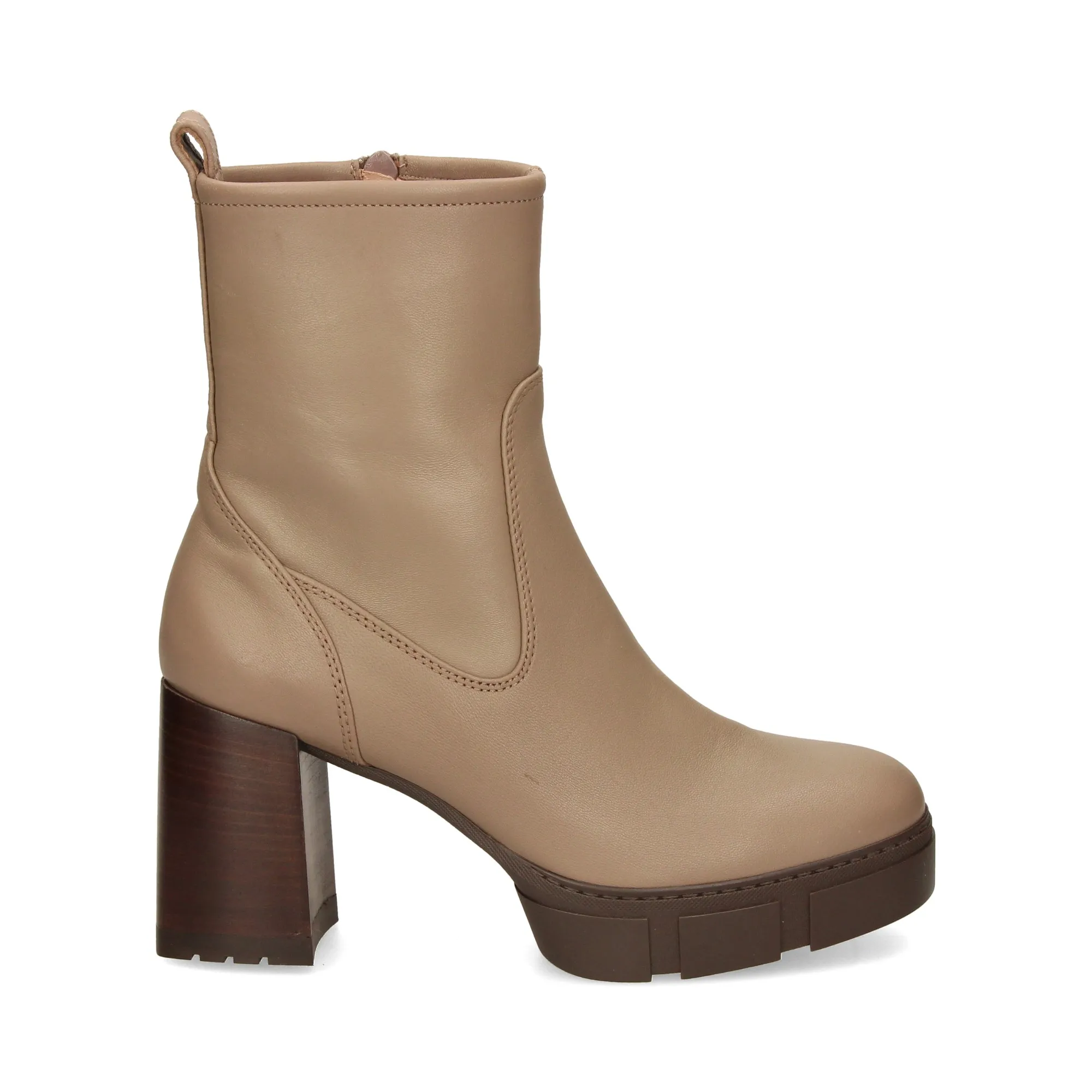 UNISA Botines con tacón de Mujer TAUPE