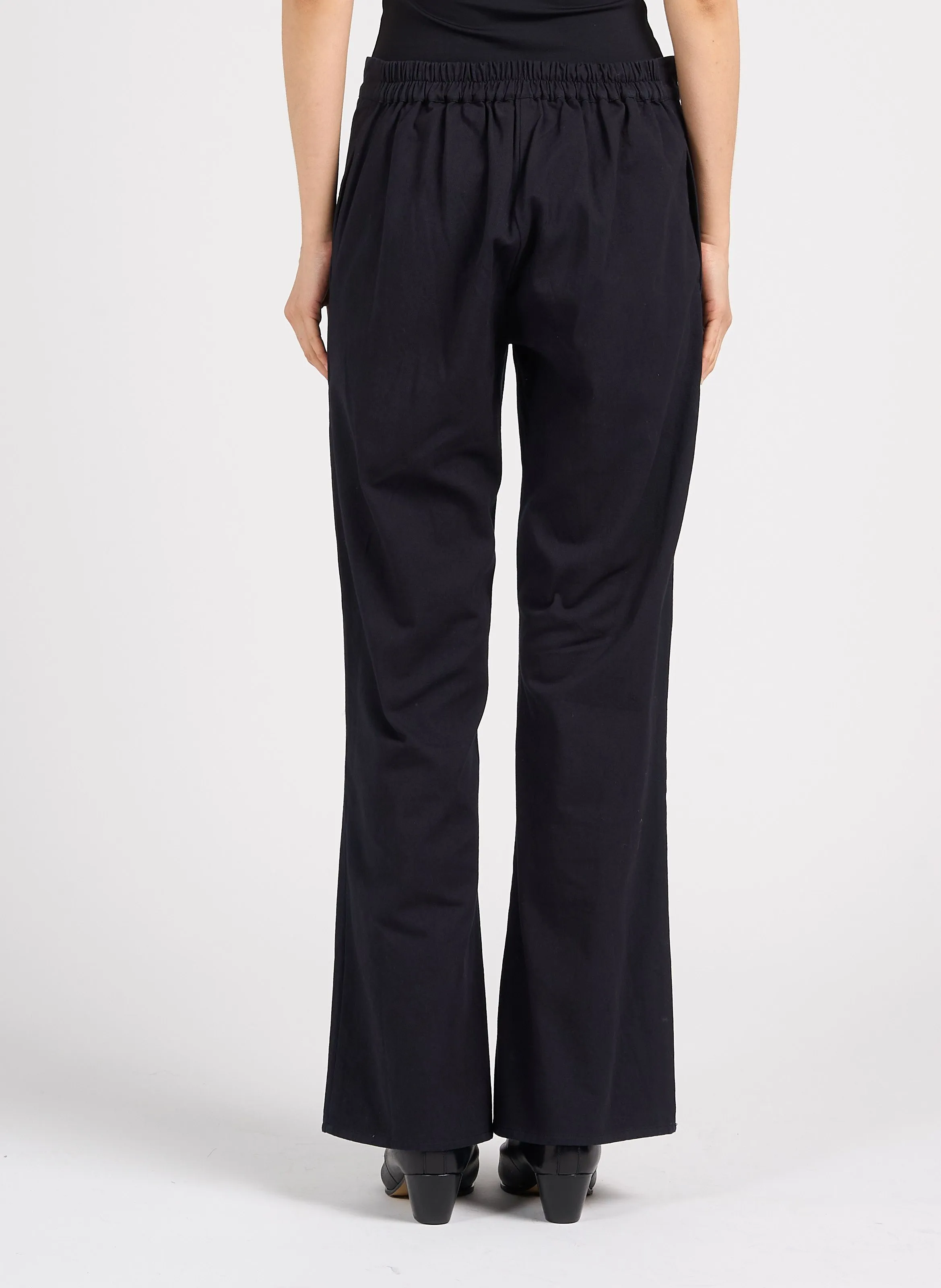 V DE VINSTER EGO  PANTALóN DE ALGODóN RECTO BORDADO EN NEGRO