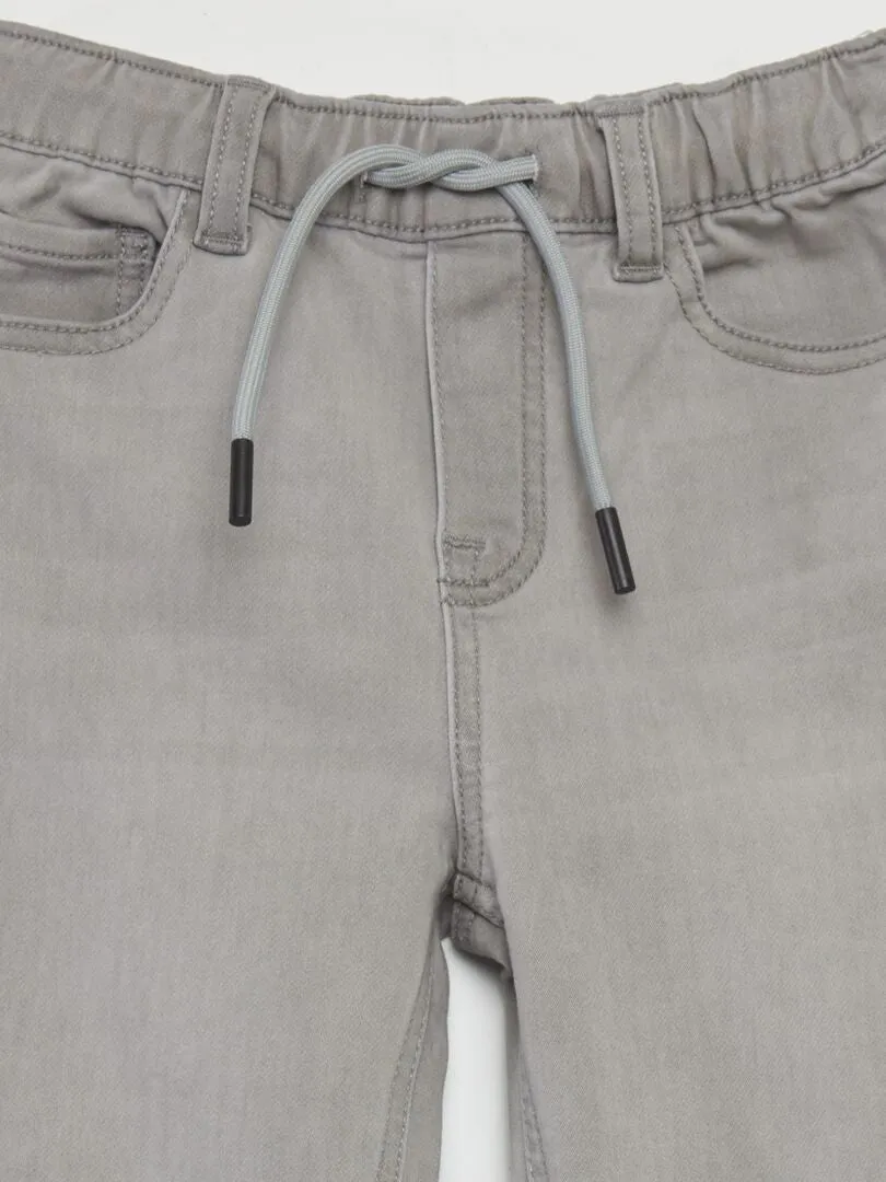 VAQUERO CON CINTURA ELáSTICA CON CORDONES  GRIS