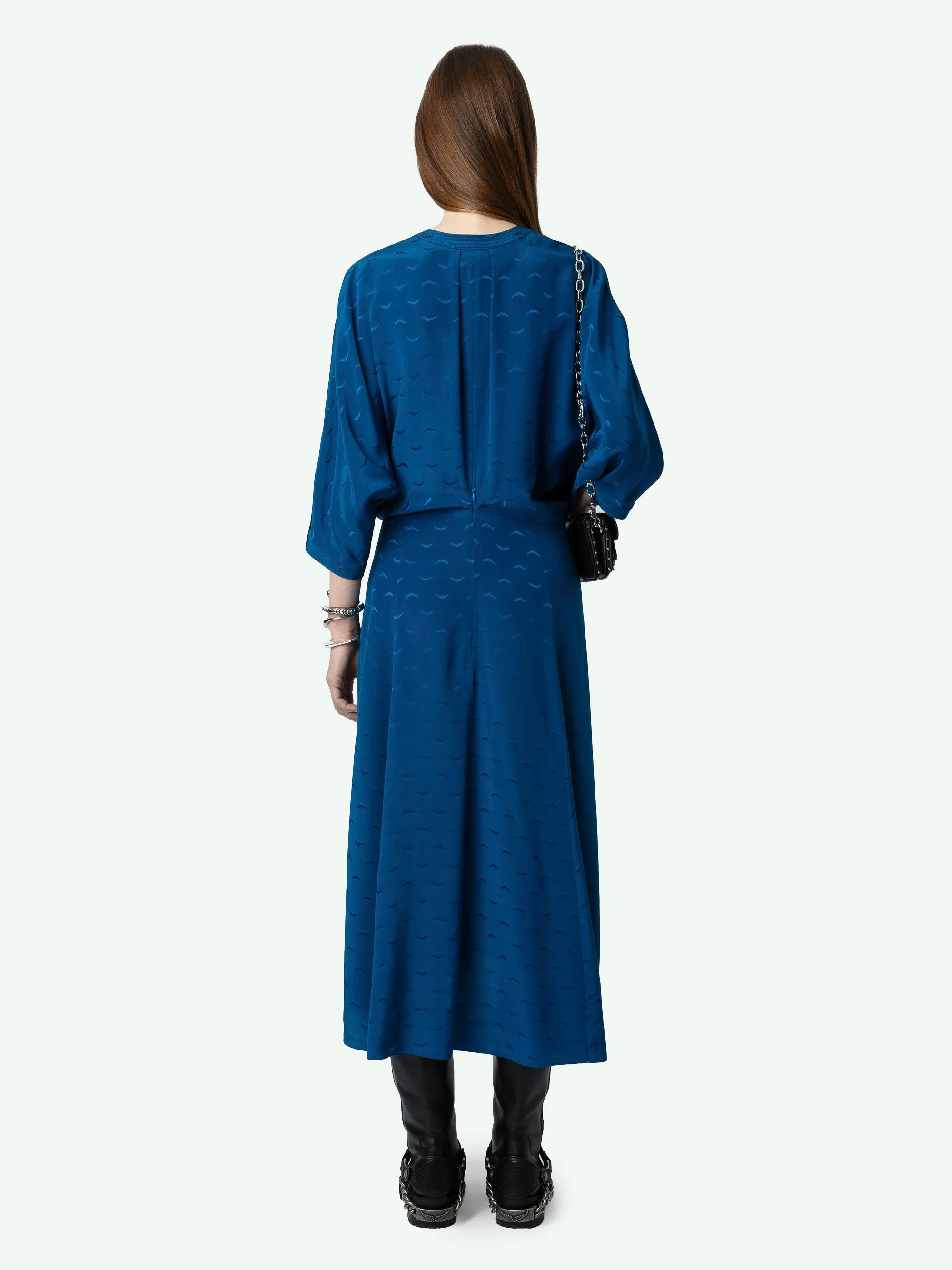 Vestido Ritany Wings de Jacquard de Seda