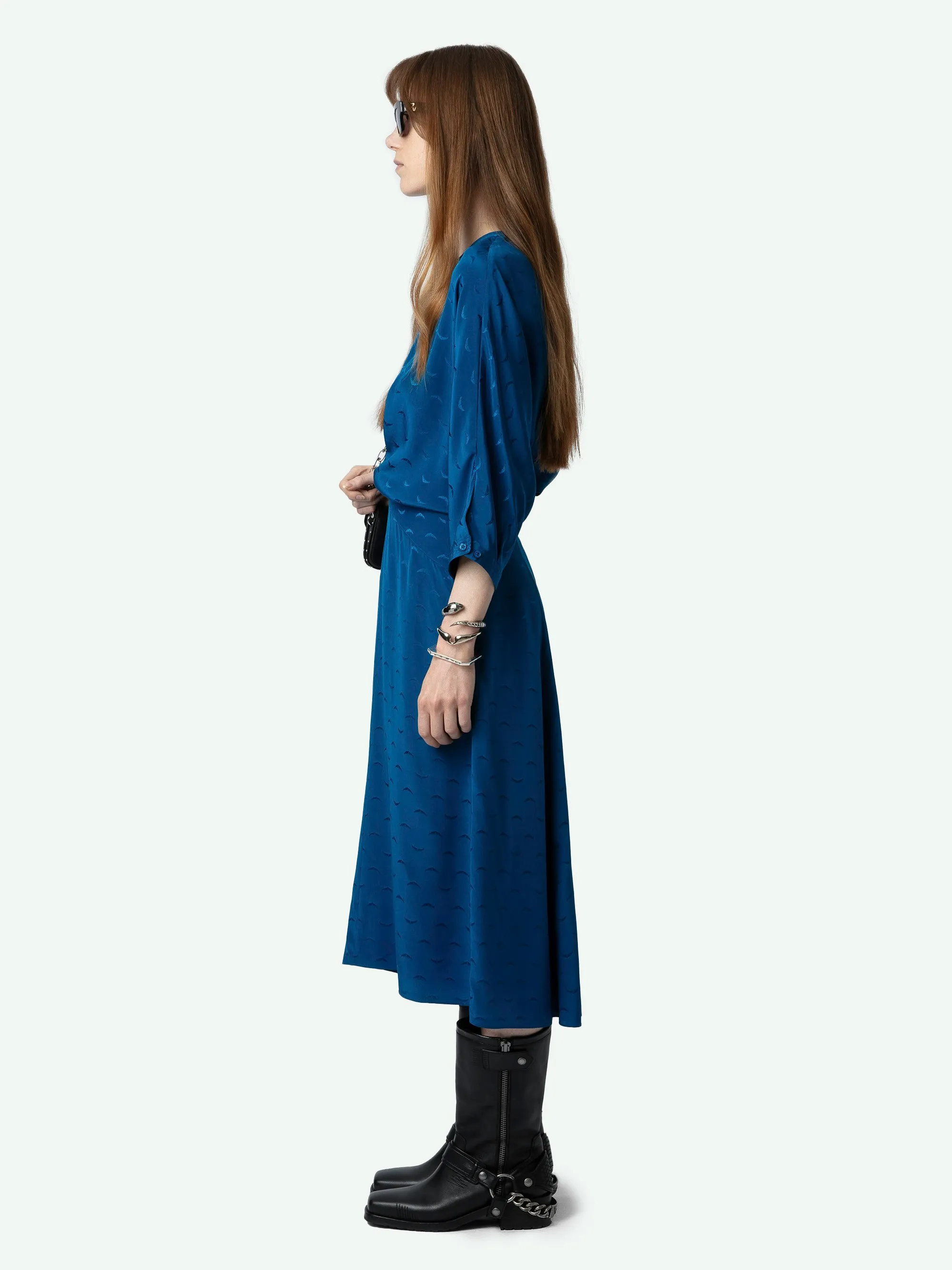 Vestido Ritany Wings de Jacquard de Seda