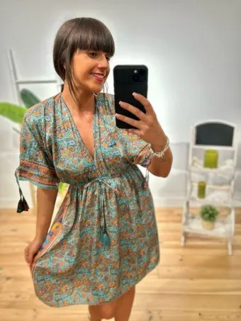 Vestido Seda Cachemires KALILA 07
