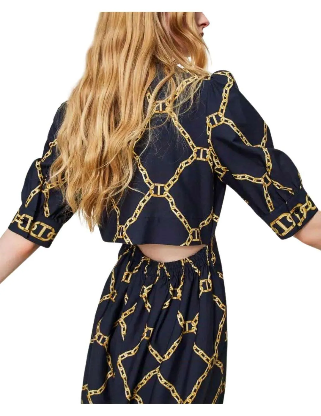 Vestido TWINSET midi de popelina con estampado