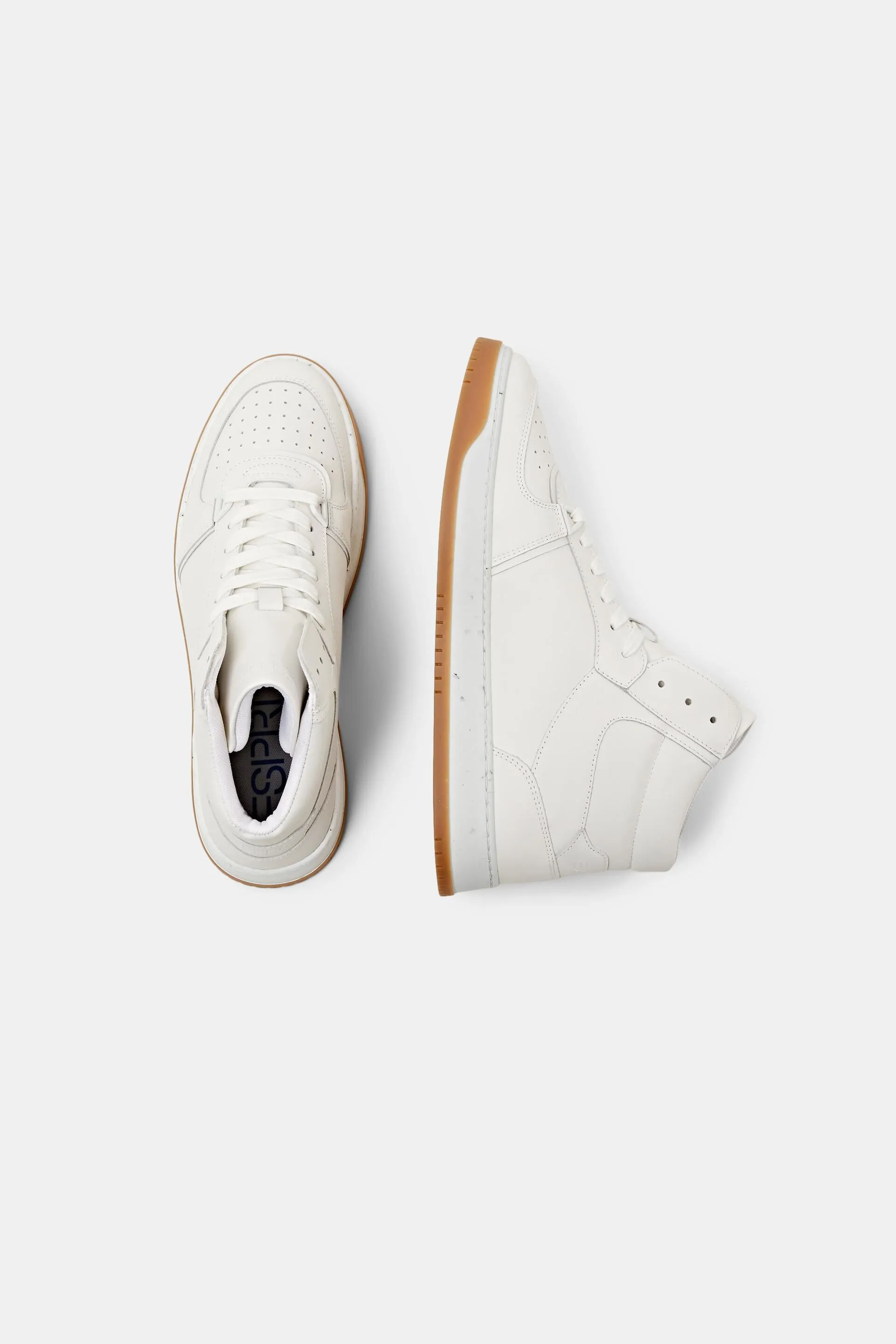 Zapatillas altas de piel