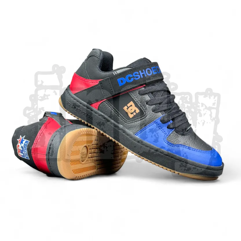Zapatillas Dc Manteca V Ss Negro Rojo Azul
