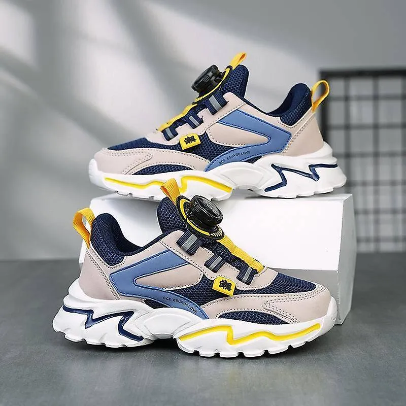 Zapatillas de deporte para niños con hebilla giratoria Zapatillas deportivas ligeras y transpirables para niños Zapatillas cómod