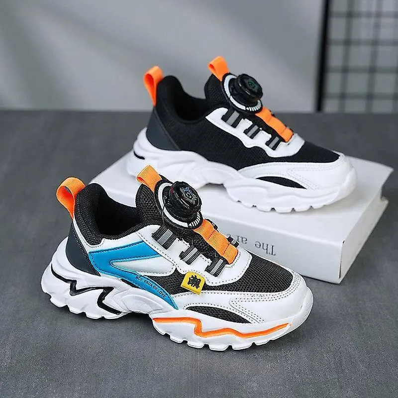 Zapatillas de deporte para niños con hebilla giratoria Zapatillas deportivas ligeras y transpirables para niños Zapatillas cómod