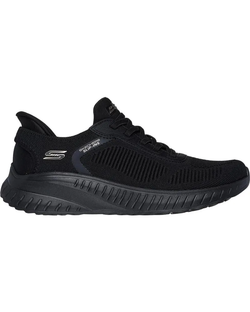 ZAPATILLAS DEPORTE SKECHERS  DE MUJER 117497 SLIPINS BOBS SPORT SQUAD CHAOS  NEGRO