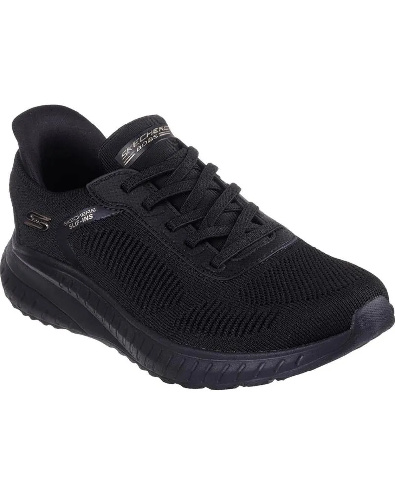 ZAPATILLAS DEPORTE SKECHERS  DE MUJER 117497 SLIPINS BOBS SPORT SQUAD CHAOS  NEGRO