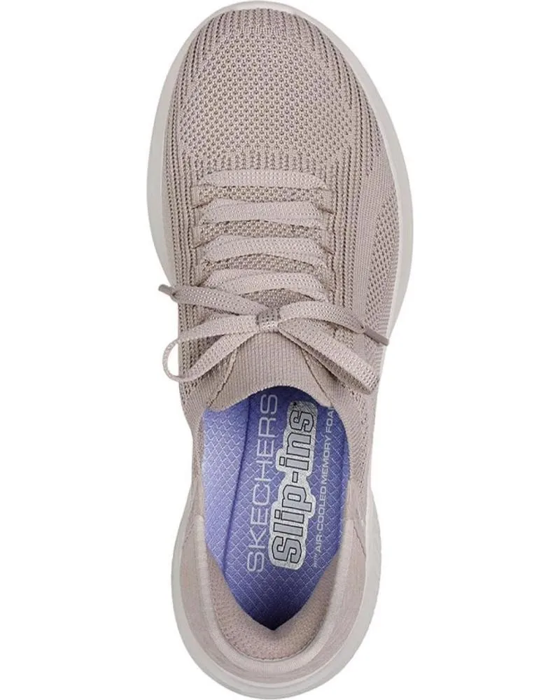 ZAPATILLAS DEPORTE SKECHERS  DE MUJER SLIPINS ULTRA FLEX 3 0  BRILLIANT  TAUPE