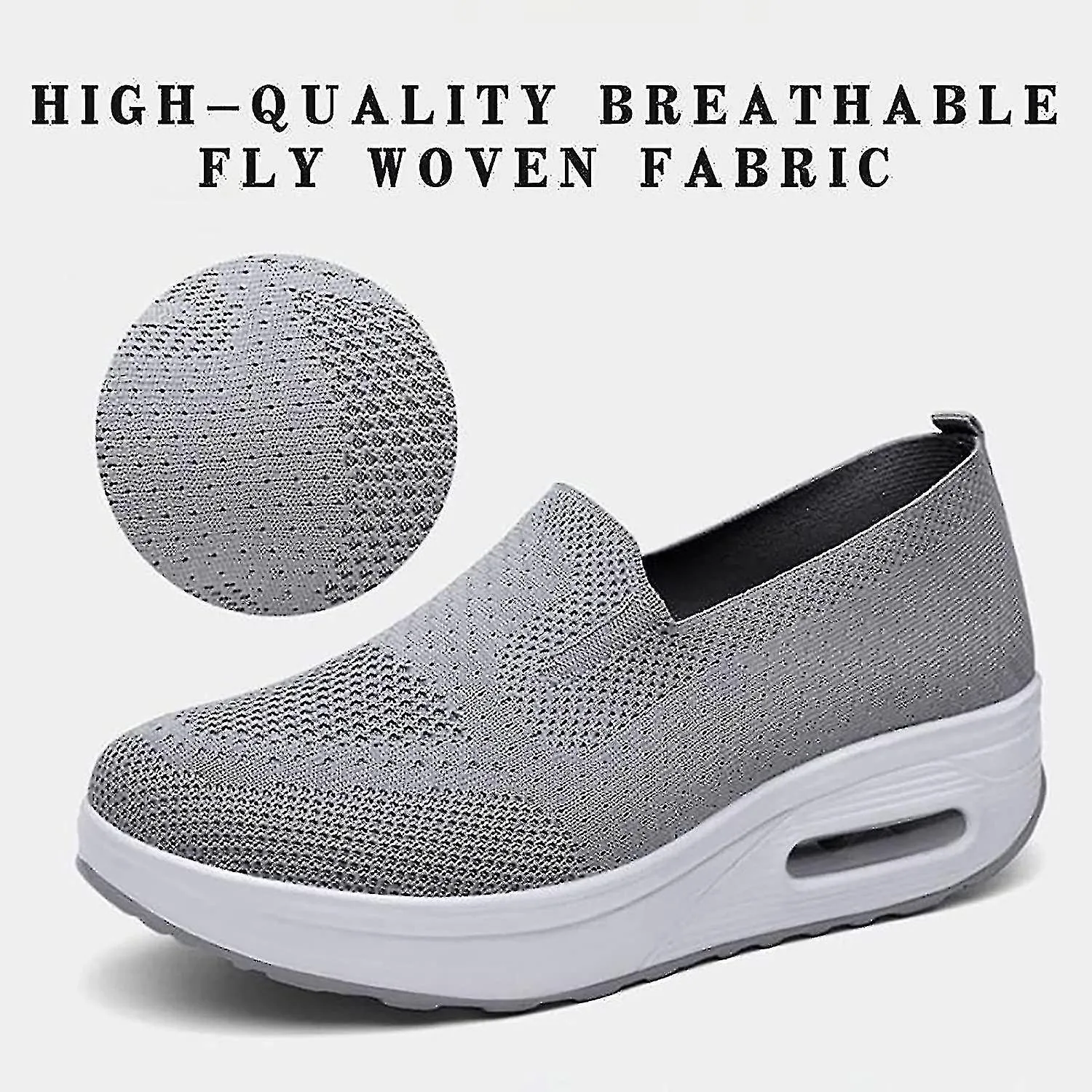 Zapatillas ortopédicas para mujer, zapatillas de malla de plataforma elástica, zapatillas cómodas de moda casual para caminar (n