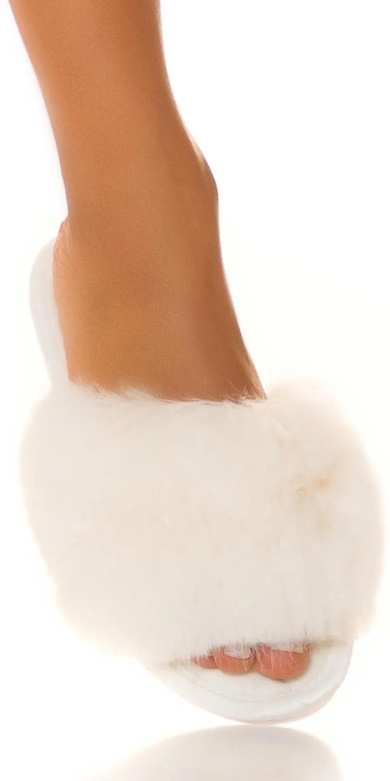 Zapatillas pelo sintetico blancas