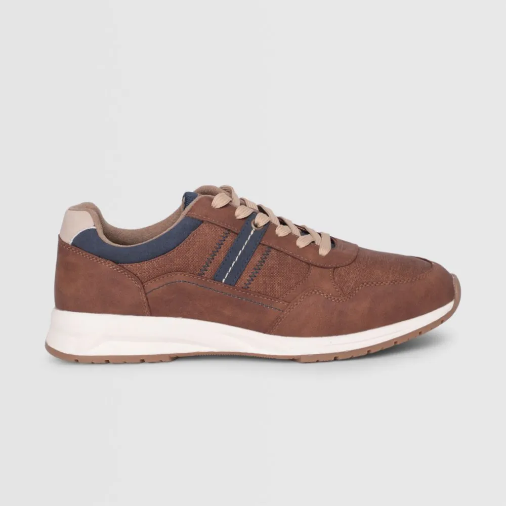 Zapatillas Urbanas Para Hombre Malabar Pu Gaspa Marrón