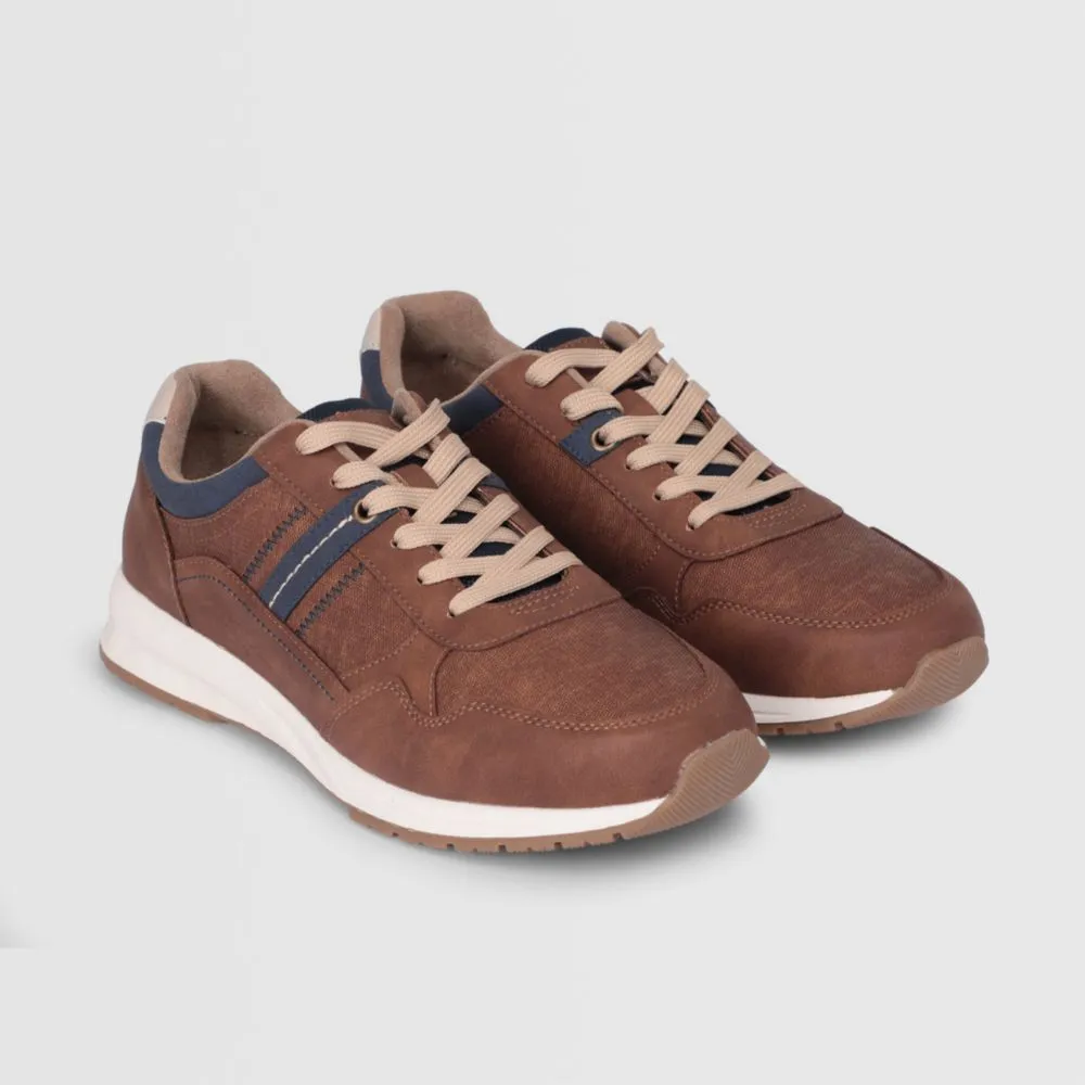 Zapatillas Urbanas Para Hombre Malabar Pu Gaspa Marrón